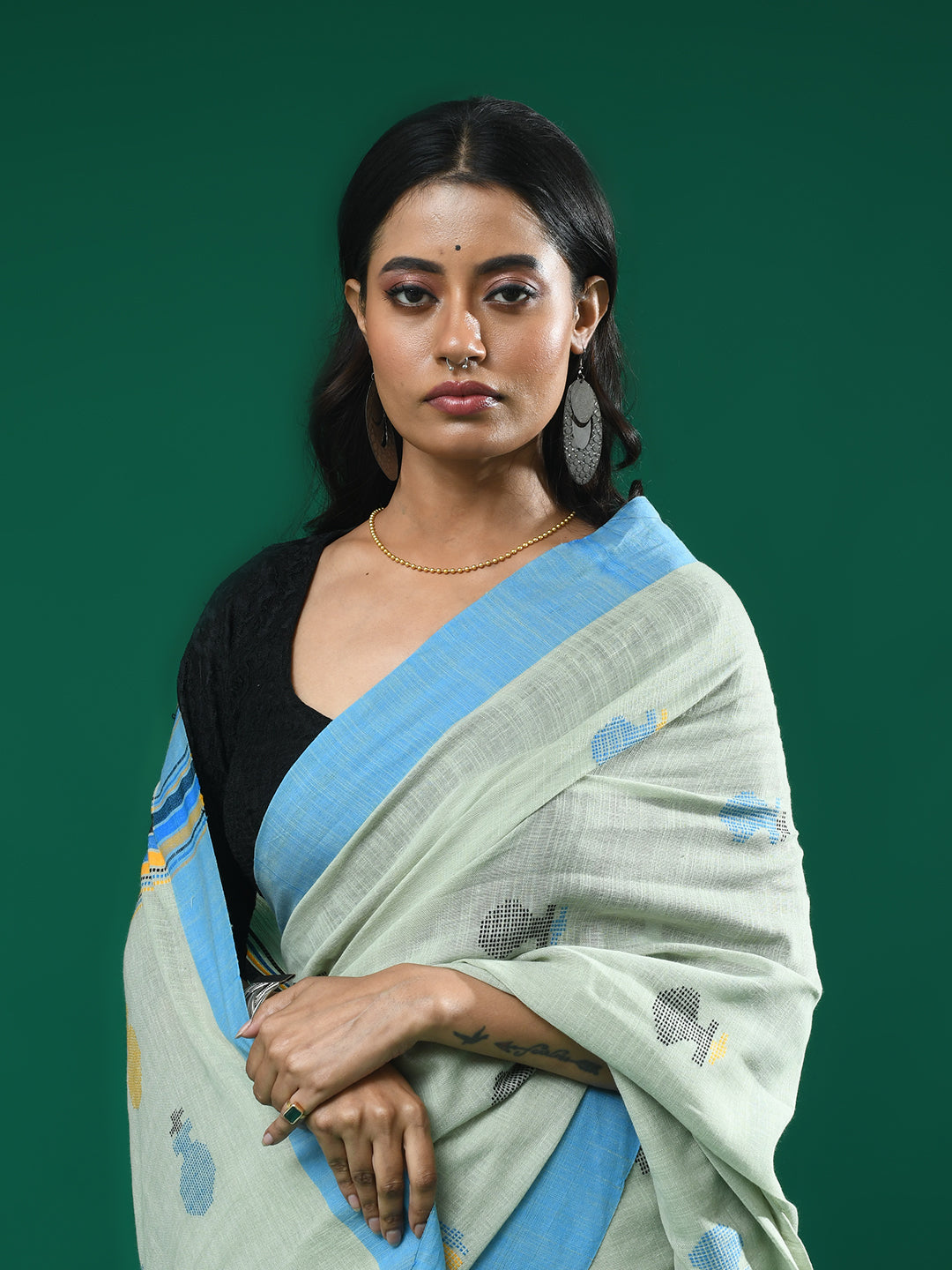 EVERGREEN WEAVE (HANDLOOM 100% PURE COTTON SAREE)