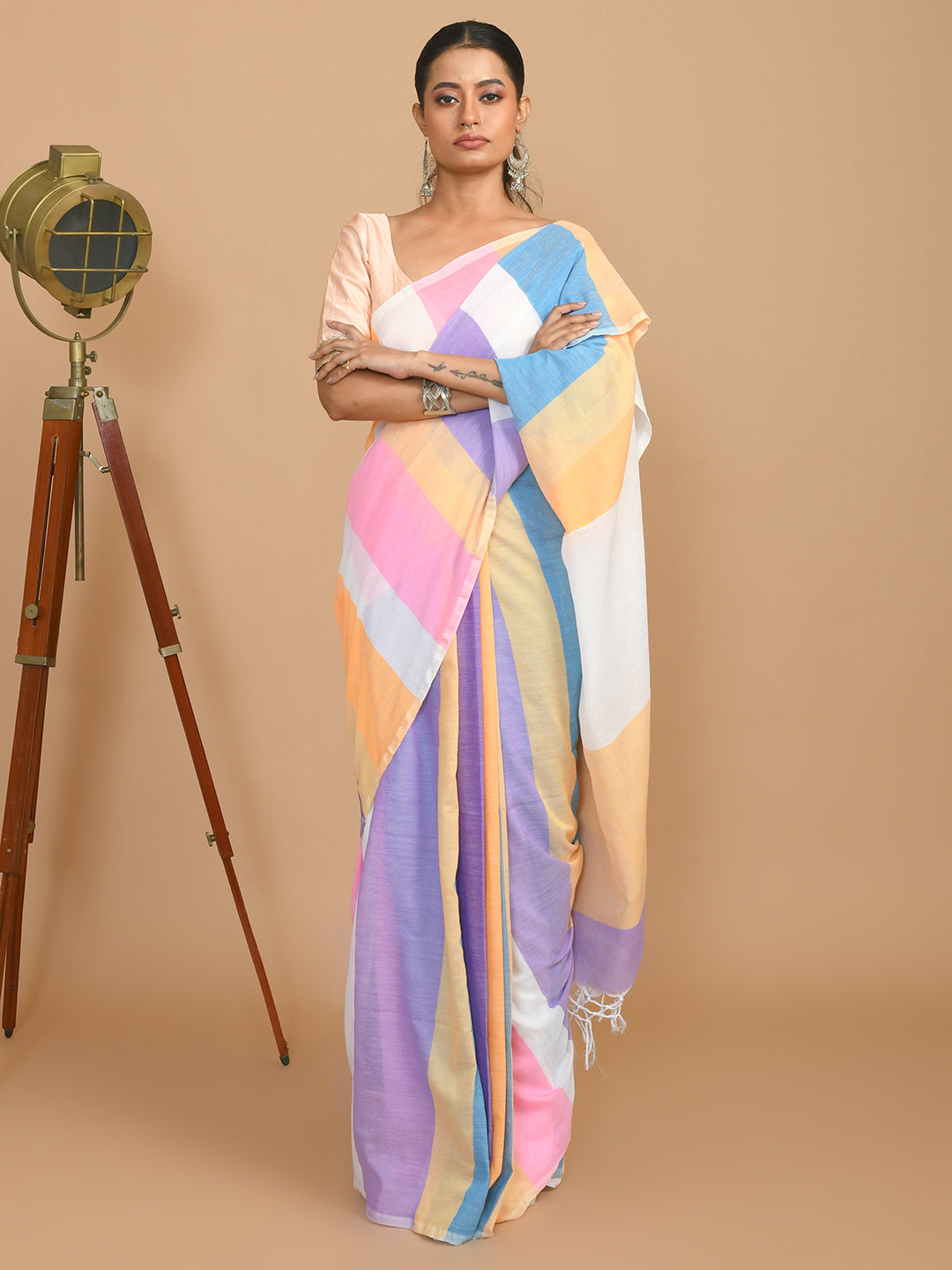 SPECTRUM BLISS (BENGAL HANDLOOM 100% PURE COTTON SAREE)