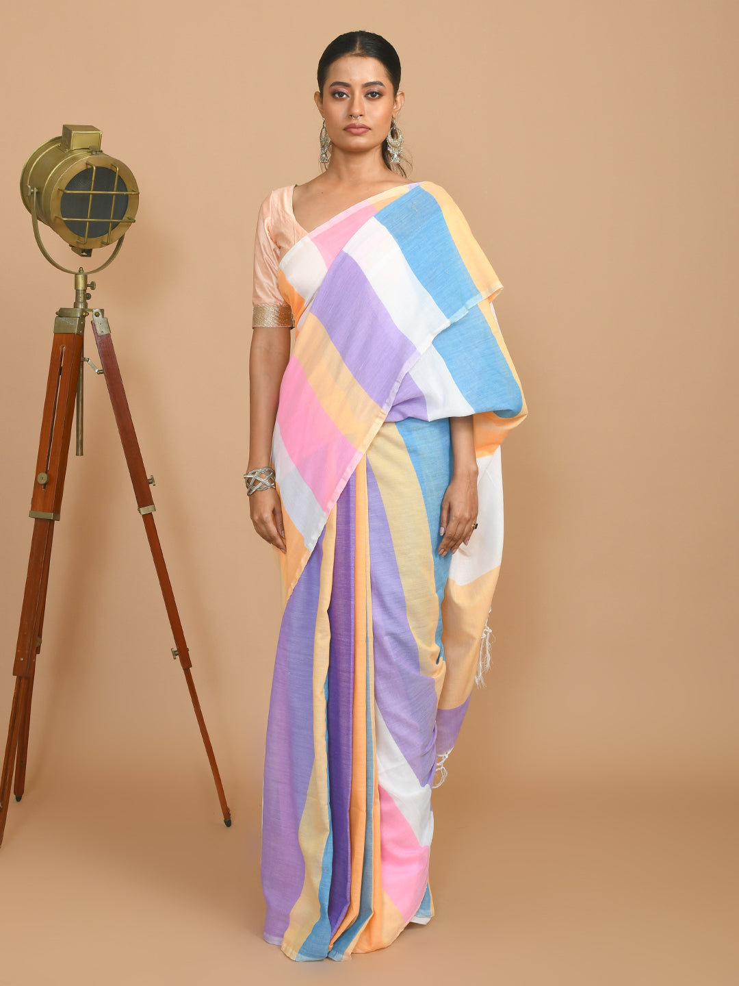 SPECTRUM BLISS (BENGAL HANDLOOM 100% PURE COTTON SAREE)