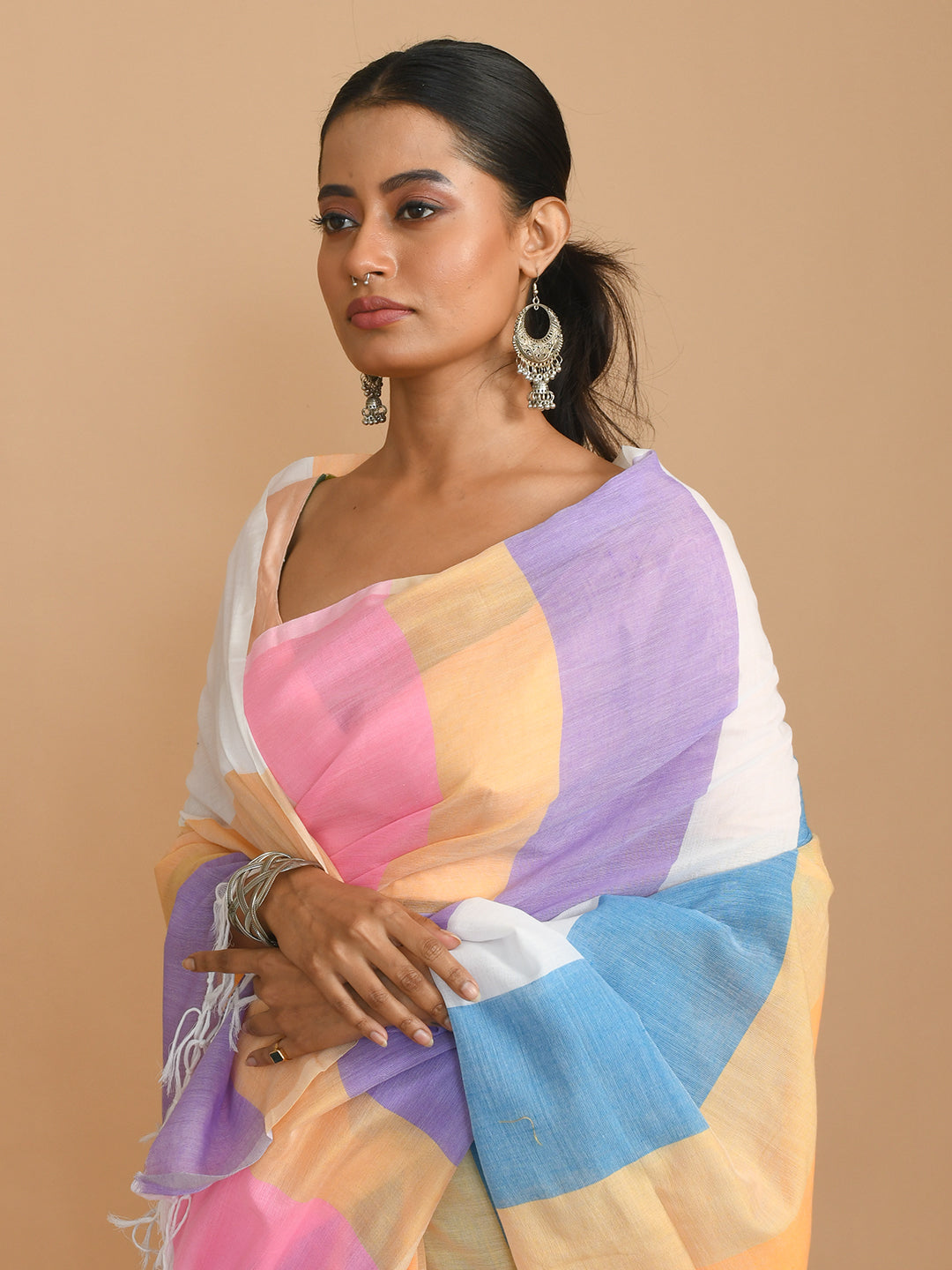 SPECTRUM BLISS (BENGAL HANDLOOM 100% PURE COTTON SAREE)