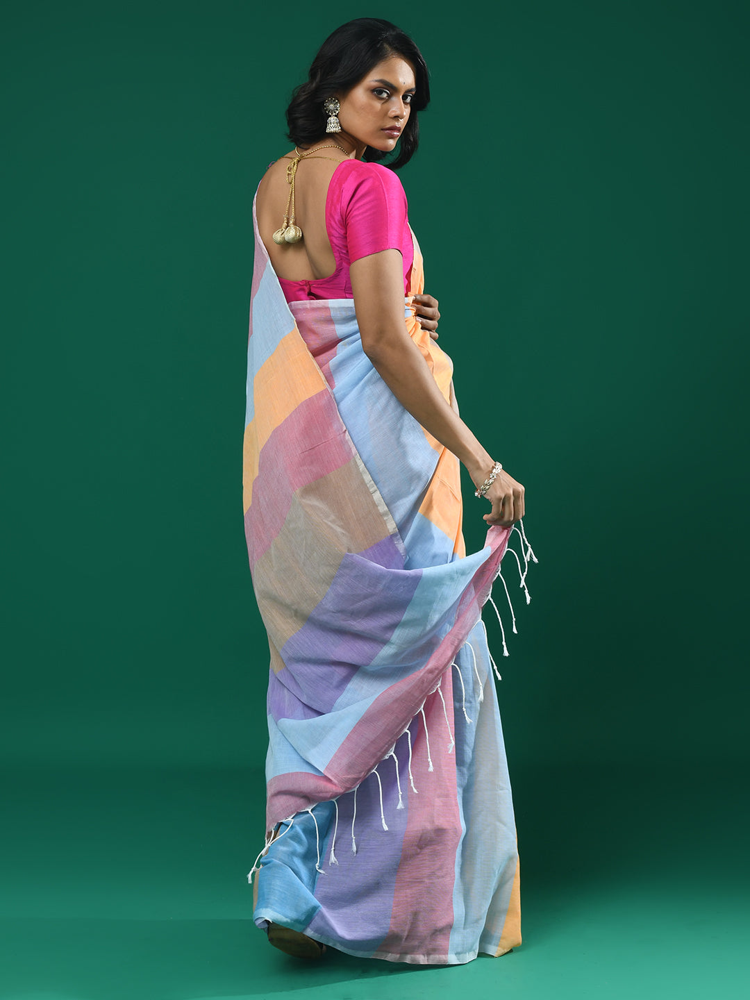 VIBRANT HARMONY (BENGAL HANDLOOM 100% PURE COTTON SAREE)