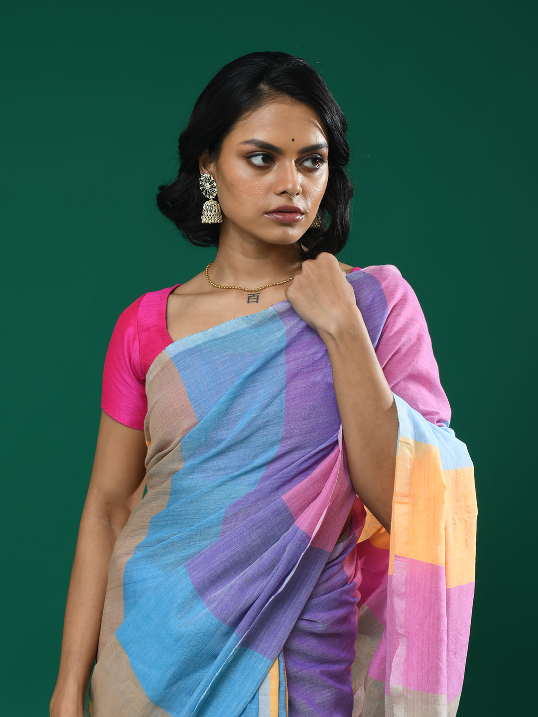 VIBRANT HARMONY (BENGAL HANDLOOM 100% PURE COTTON SAREE)