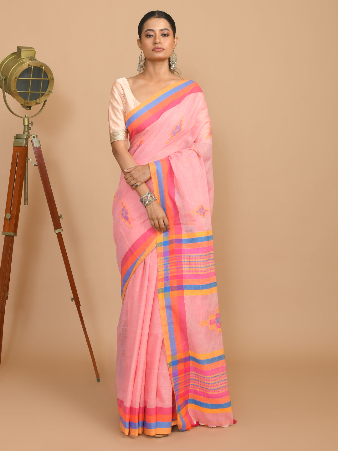 BLUSH BLOOM (HANDLOOM 100% PURE COTTON SAREE)