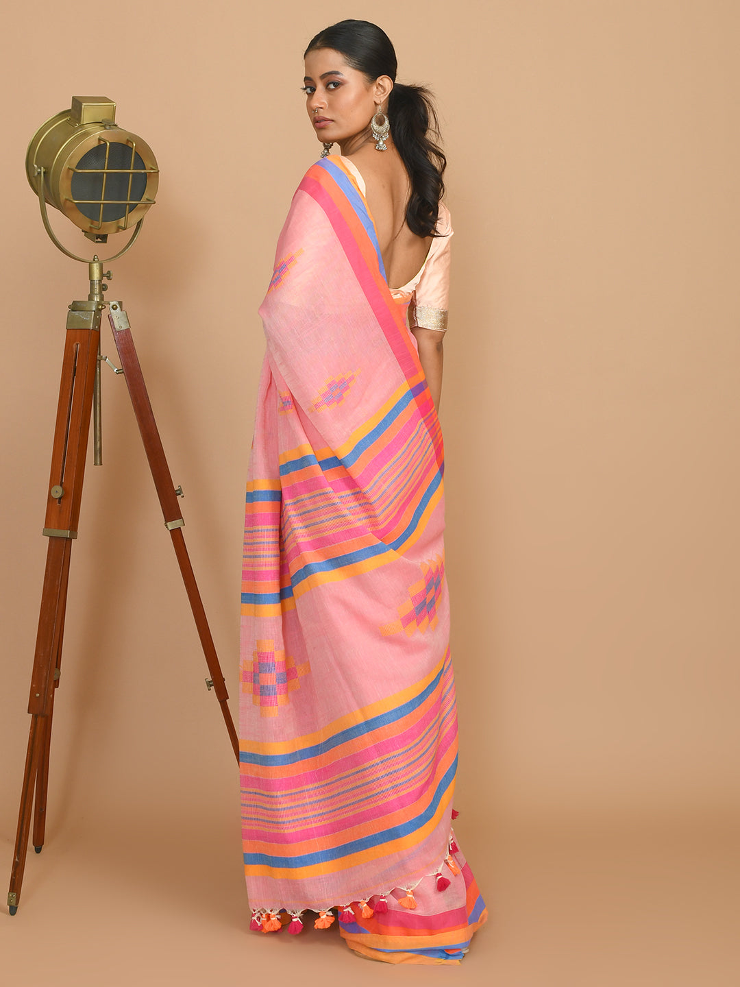 BLUSH BLOOM (HANDLOOM 100% PURE COTTON SAREE)