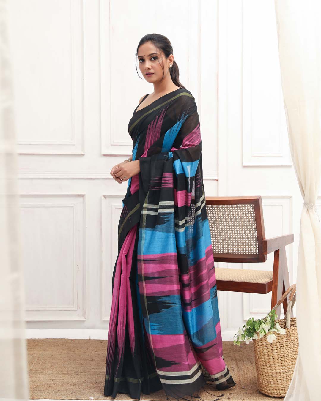 KALEIDOSCOPE HARMONY (BENGAL HANDLOOM COTTON BLEND SAREE)