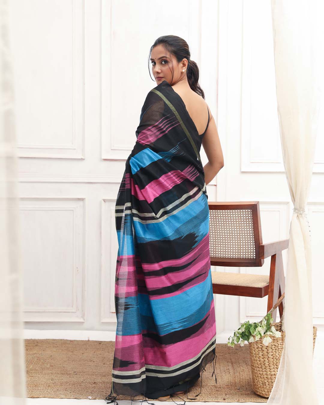KALEIDOSCOPE HARMONY (BENGAL HANDLOOM COTTON BLEND SAREE)