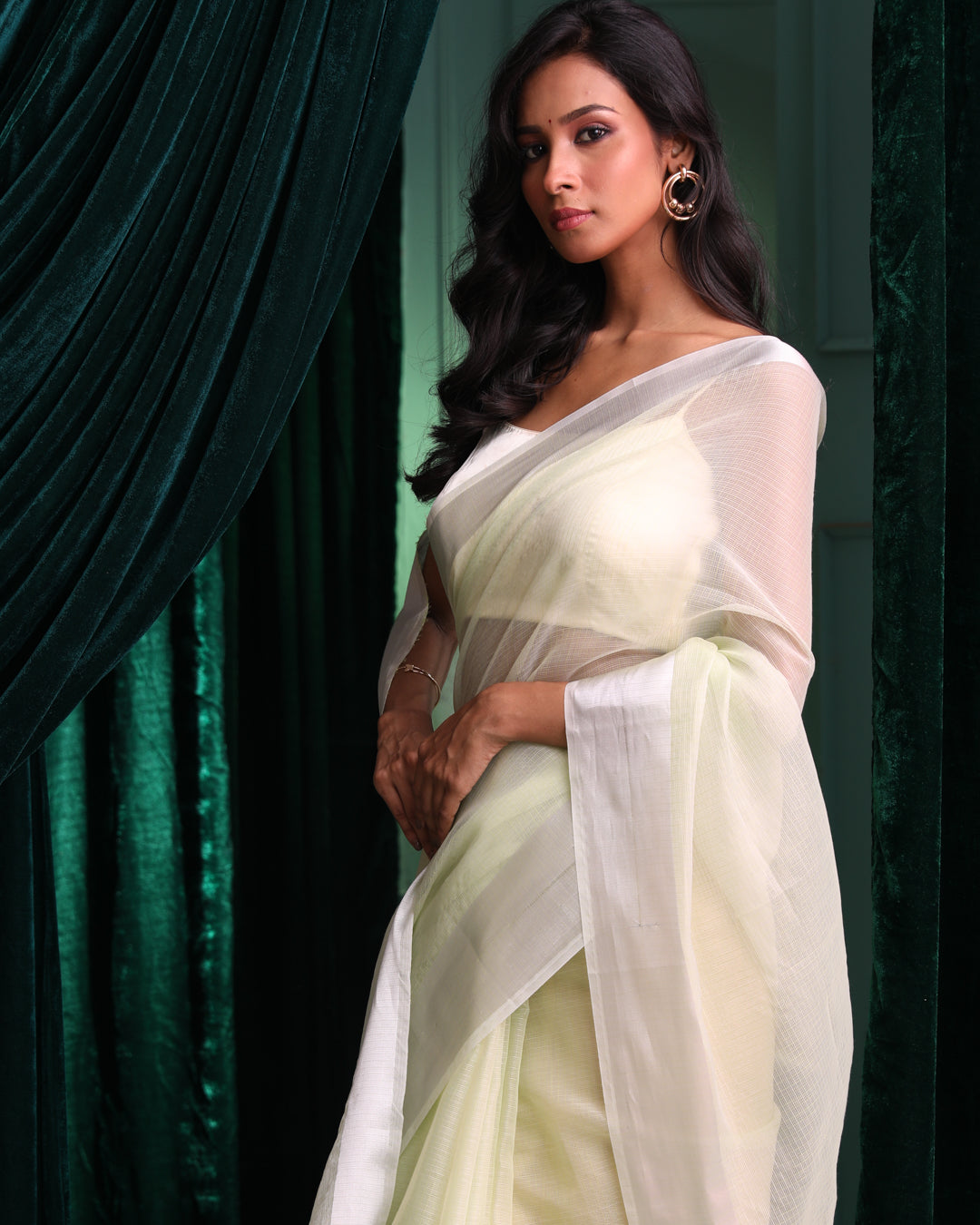 VERDANT GRACE (BANARASI POLYCOTTON SAREE)