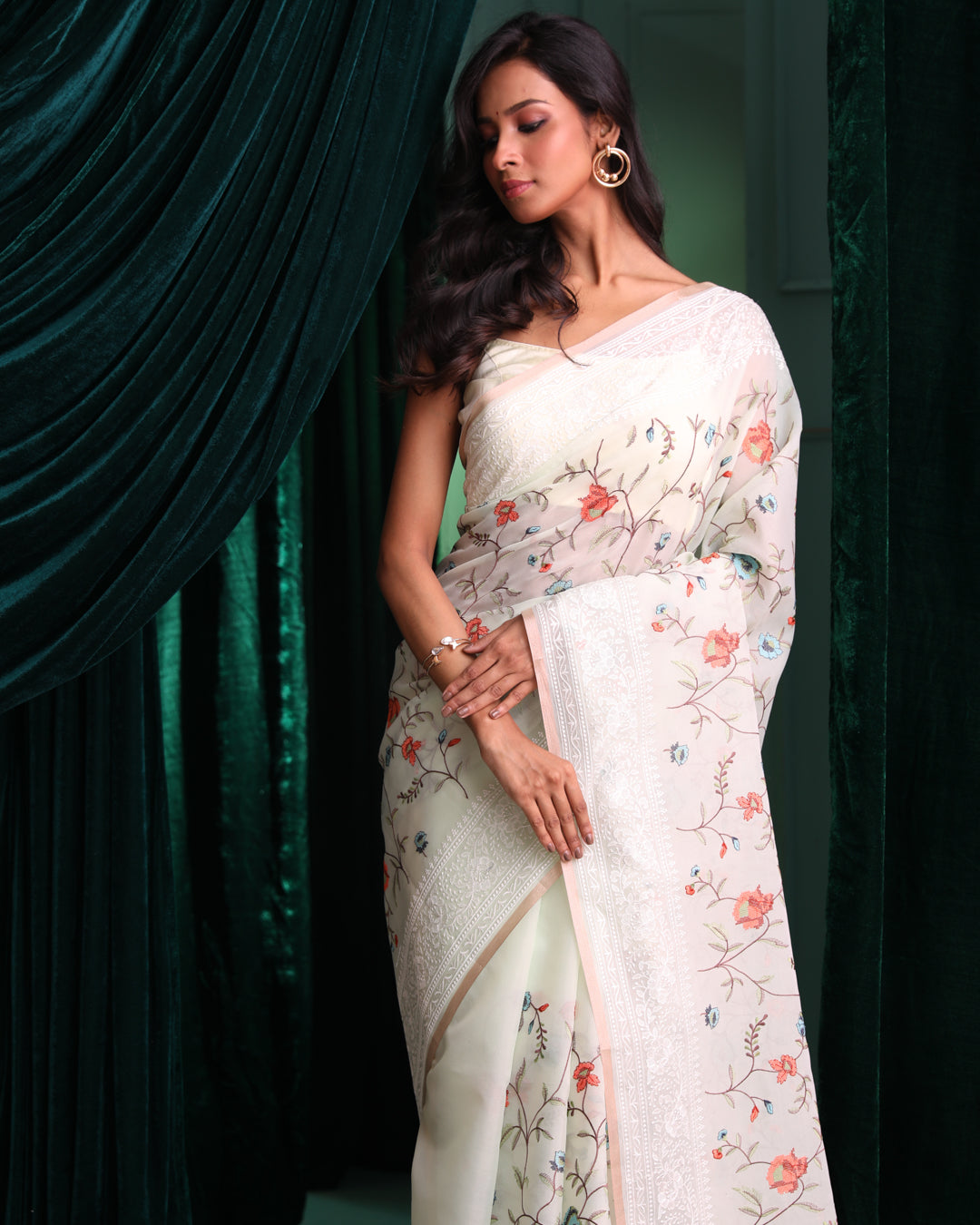 EMERALD RADIANCE (BANARASI ART SILK SAREE)