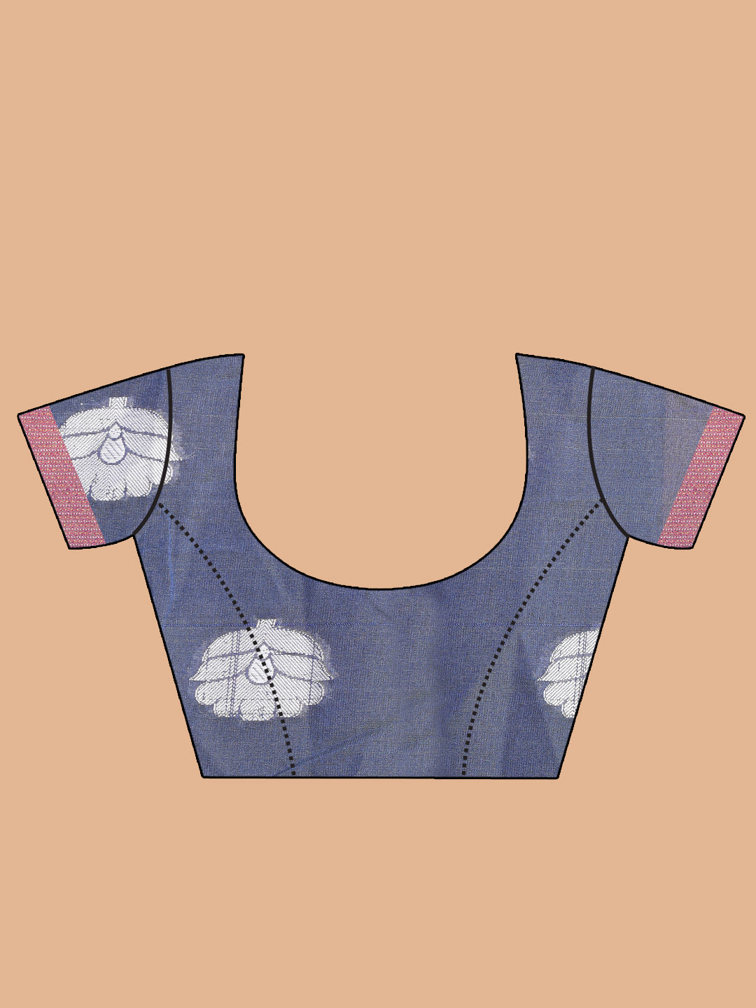 Indethnic Lime Green Woven Design Saree - Blouse Piece View