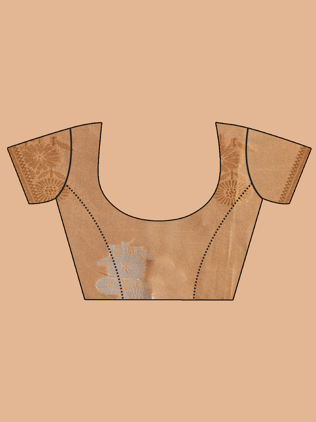 Indethnic Lime Green Woven Design Saree - Blouse Piece View