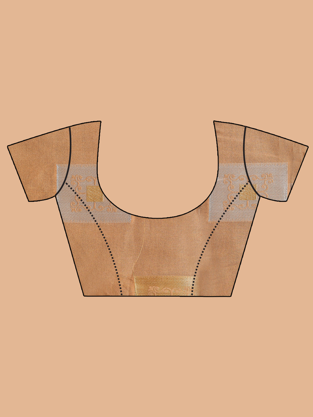 Indethnic Pink Woven Design Saree - Blouse Piece View